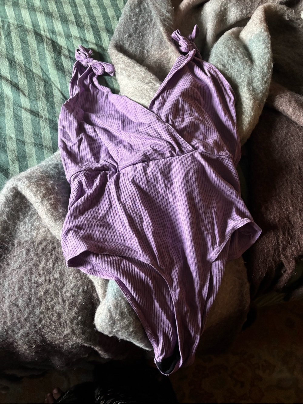 Size Large EUC Lavendar Stretch Bodysuit